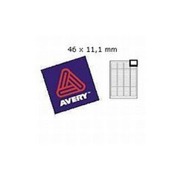 Avery Laseretiket L7656-25 / dia 46x11,1mm wit, doos à 25 vel