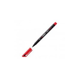 Stabilo OHP pen permanent fijn 0,7mm rood, doosje à 10 stuks