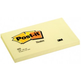 3M Memoblok Post-it 655GE 76x127mm geel,12 Bloks à 100 vel