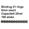 Leitz Plastic Bindruggen 21-rings 6 mm  Zwart 100st.