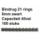 Leitz Plastic Bindruggen 21-rings 8 mm  Zwart 100st.