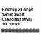 Leitz Plastic Bindruggen 21-rings 12 mm  Zwart 100st.