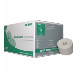 EURO Toiletpapier ECO met dop Nr. 50600 / 1-laags luxe crepe 150mtr x 10cm, doos à 36 rol