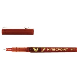 Pilot Hi-Tecpoint V7 Rollerball / Rollerpen 0,5mm rood (doosje à 12 stuks)