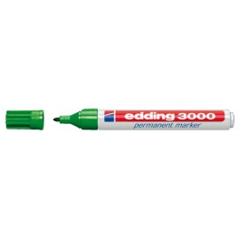 Edding 3000 Marker Permanent 1,5-3mm groen, doosje à 10 stuks