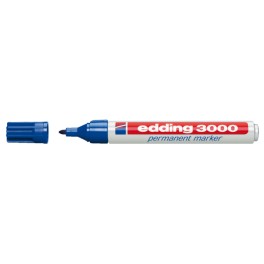 Edding 3000 Marker Permanent 1,5-3mm blauw, doosje à 10 stuks