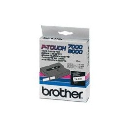 Brother TX-221 / P-Touch 9mm wit-zwart