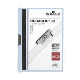 Durable Duraclip 30 Blauw (klemmap 1-30 blz), doos à 25 stuks