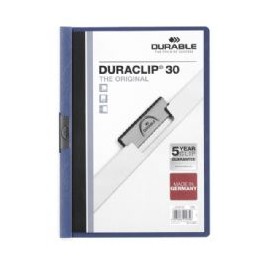 Durable Duraclip 30 Donkerblauw (klemmap 1-30 blz), doos à 25 stuks
