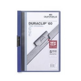 Durable Duraclip 60 Donkerblauw (klemmap 1-60 blz), doos à 25 stuks