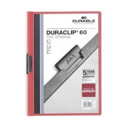 Durable Duraclip 60 Rood (klemmap 1-60 blz), doos à 25 stuks