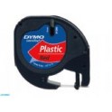 Dymo 91203 , Lettertape / LetraTag tape 12mm plastic rood