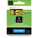 Dymo Tape 45808 / D1 19mmx7m geel-zwart, doosje à 5 stuks