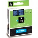 Dymo Tape 45806 / D1 19mmx7m blauw-zwart, doosje à 5 stuks