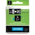 Dymo Tape 45811 / D1 19mmx7m zwart-wit, doosje à 5 stuks