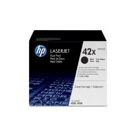 HP Tonercartridge Q5942XD / nummer 42X zwart High Capacity twin-pack (2 stuks)