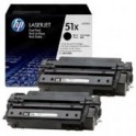 HP Tonercartridge Q7551XD / nummer 51X zwart High Capacity twin-pack (2 stuks)