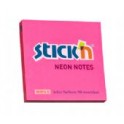 STICK'N Memoblok Post-it 76x76mm neon-magenta 100 vel