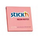 STICK'N Memoblok Post-it 76x76mm neon-roze 100 vel