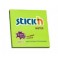 STICK'N Memoblok Post-it 76x76mm Extra Sticky Neon-Groen, 12 Bloks à 90 vel