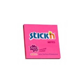 STICK'N Memoblok Post-it 76x76mm Extra Sticky Neon-Magenta, 12 Bloks à 90 vel