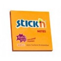 STICK'N Memoblok Post-it 76x76mm Extra Sticky Neon-Oranje, 12 Bloks à 90 vel