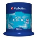 Verbatim CD-R, 80min./700MB, Speed 52x, Crystal Surface, Spindel à 100 stuks