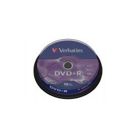 Verbatim DVD+R, 4,7GB/120minutes, Speed 16x, Scratch Resistant Surface, Spindel à 10 stuks