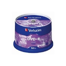 Verbatim DVD+R, 4,7GB/120minutes, Speed 16x, Scratch Resistant Surface, Spindel à 50 stuks