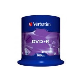 Verbatim DVD+R, 4,7GB/120minutes, Speed 16x, Scratch Resistant Surface, Spindel à 100 stuks