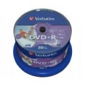 Verbatim DVD+R, 4,7GB/120minutes, Speed 16x, Wide Inkjet Printable, Spindel à 50 stuks