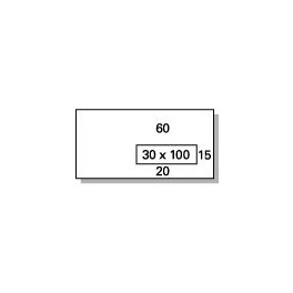 Dienst Envelop 110x220mm (EA5/6) 80g/m² wit , Venster Rechts 30x100mm , gegomd , 500st.