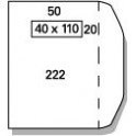 Dienst Envelop 220x312mm (EA4) 100g/m² wit , Venster Rechts 40x110mm , gegomd , 250st.