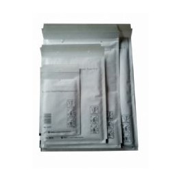 Huismerk Luchtkussen Envelop Nr. 20 / 370x480mm (binnenmaat 350x470mm) wit kraft met plakstrip, doos à 50 stuks